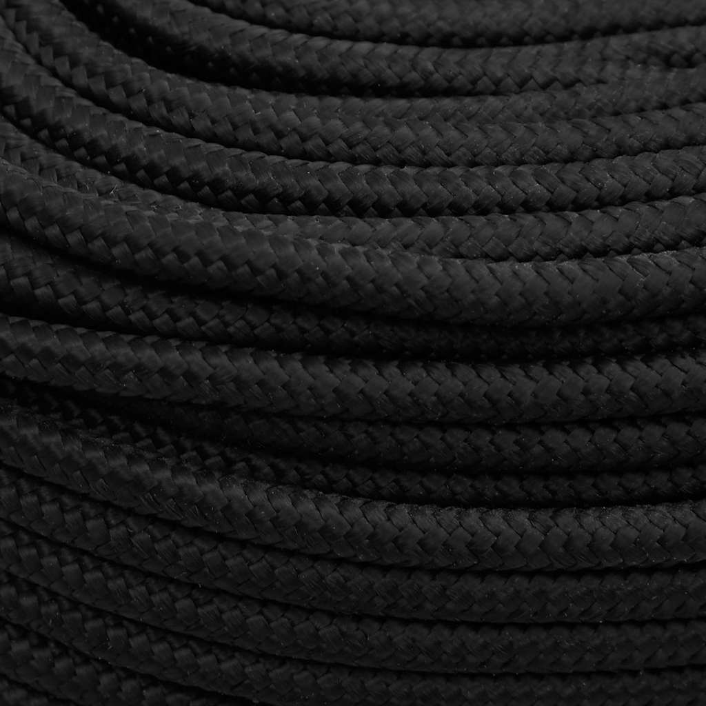 tovværk til båd 6 mm 25 m polypropylen sort