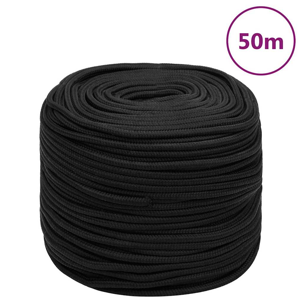 tovværk til båd 8 mm 50 m polypropylen sort