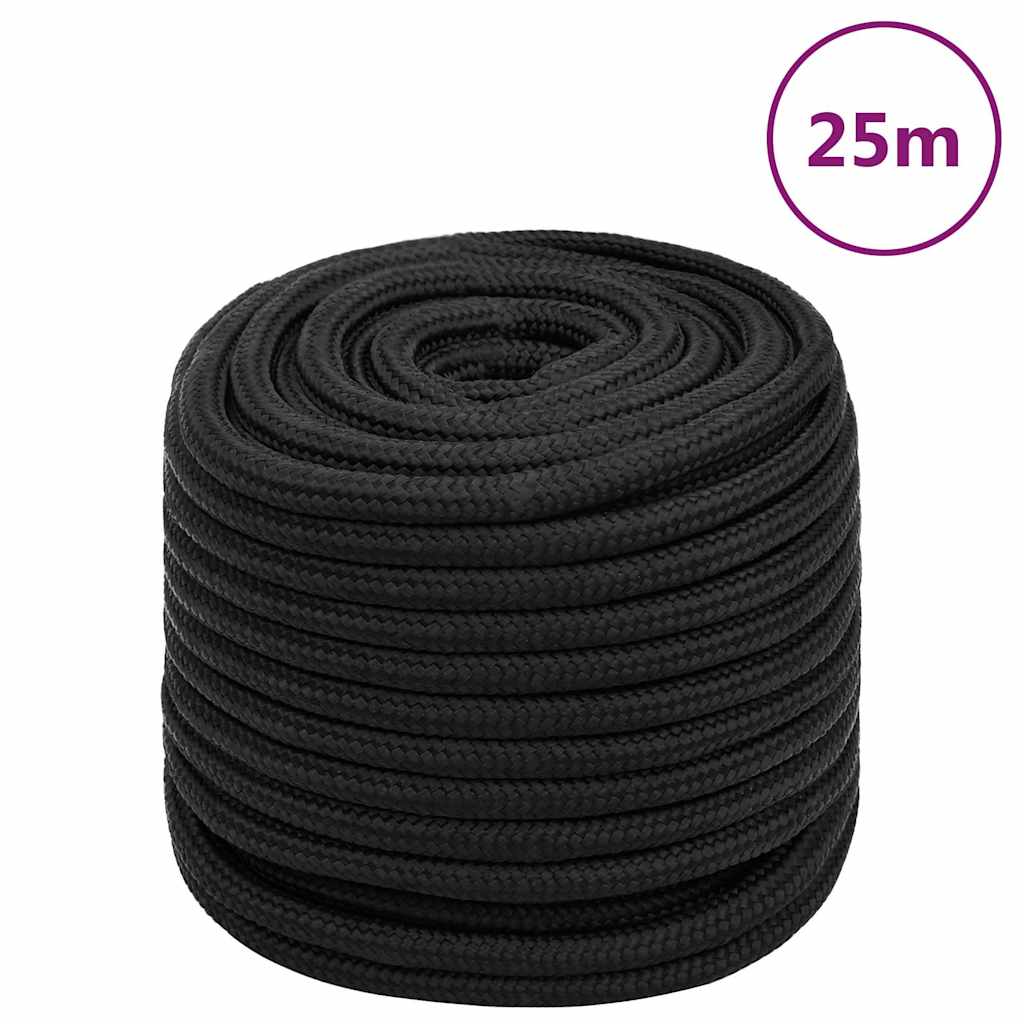 tovværk til båd 16 mm 25 m polypropylen sort