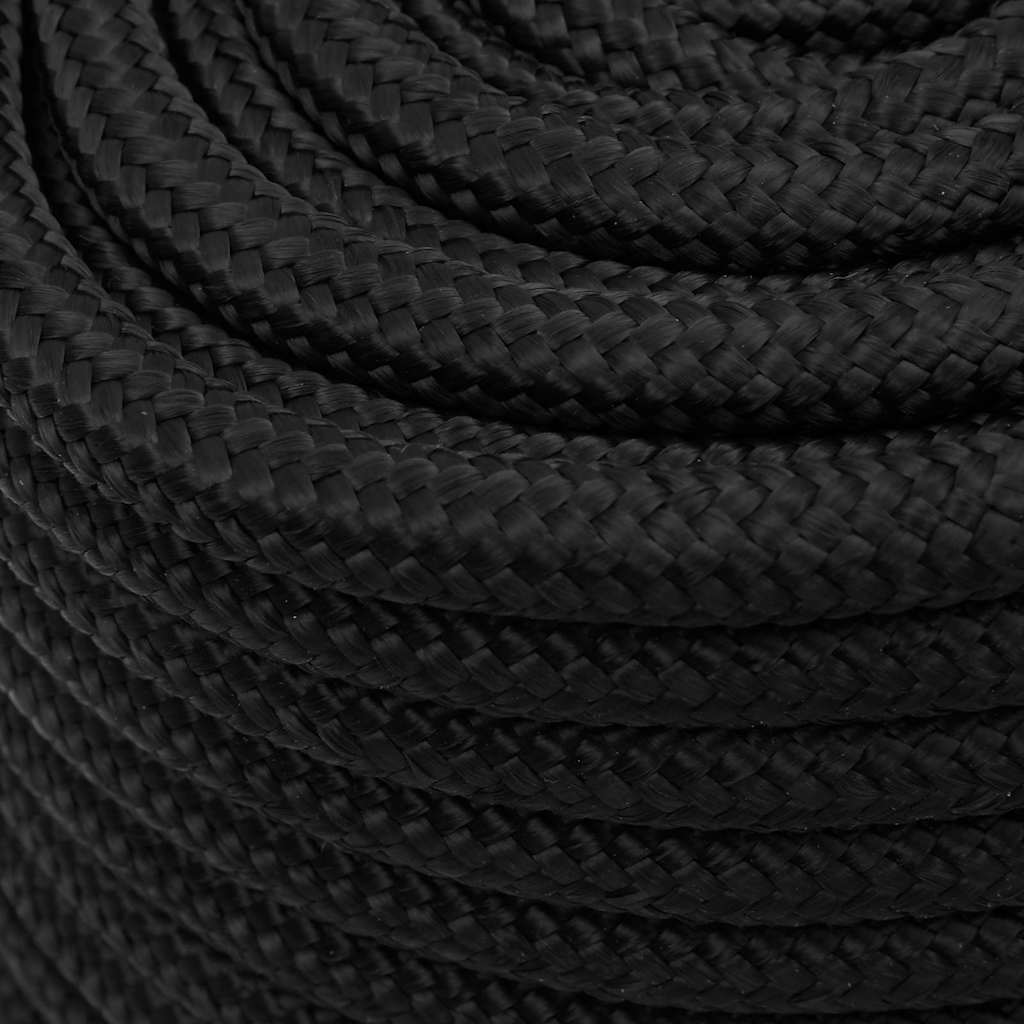 tovværk til båd 16 mm 25 m polypropylen sort