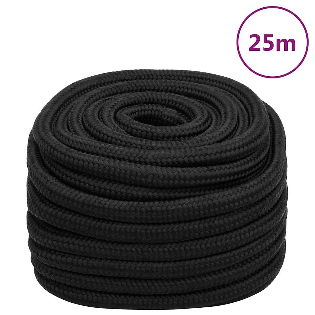 tovværk til båd 20 mm 25 m polypropylen sort