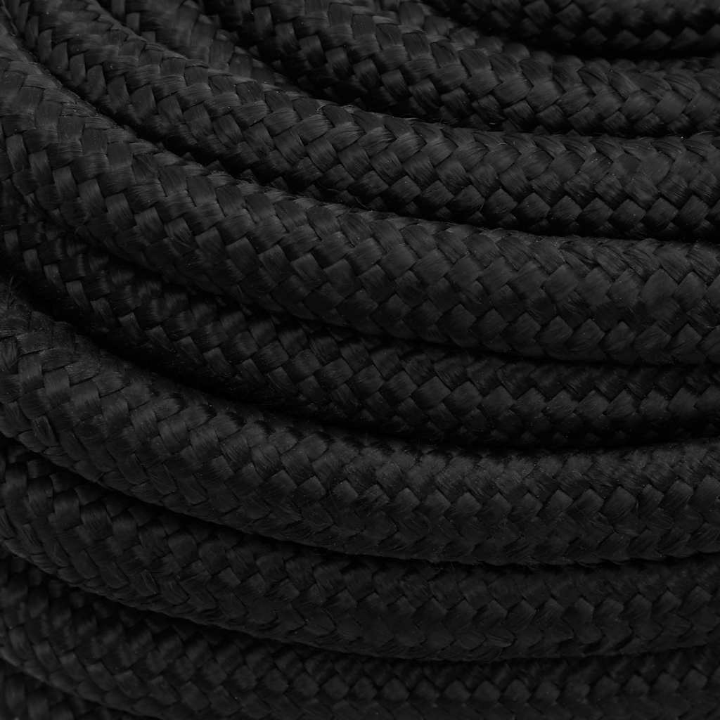tovværk til båd 20 mm 25 m polypropylen sort