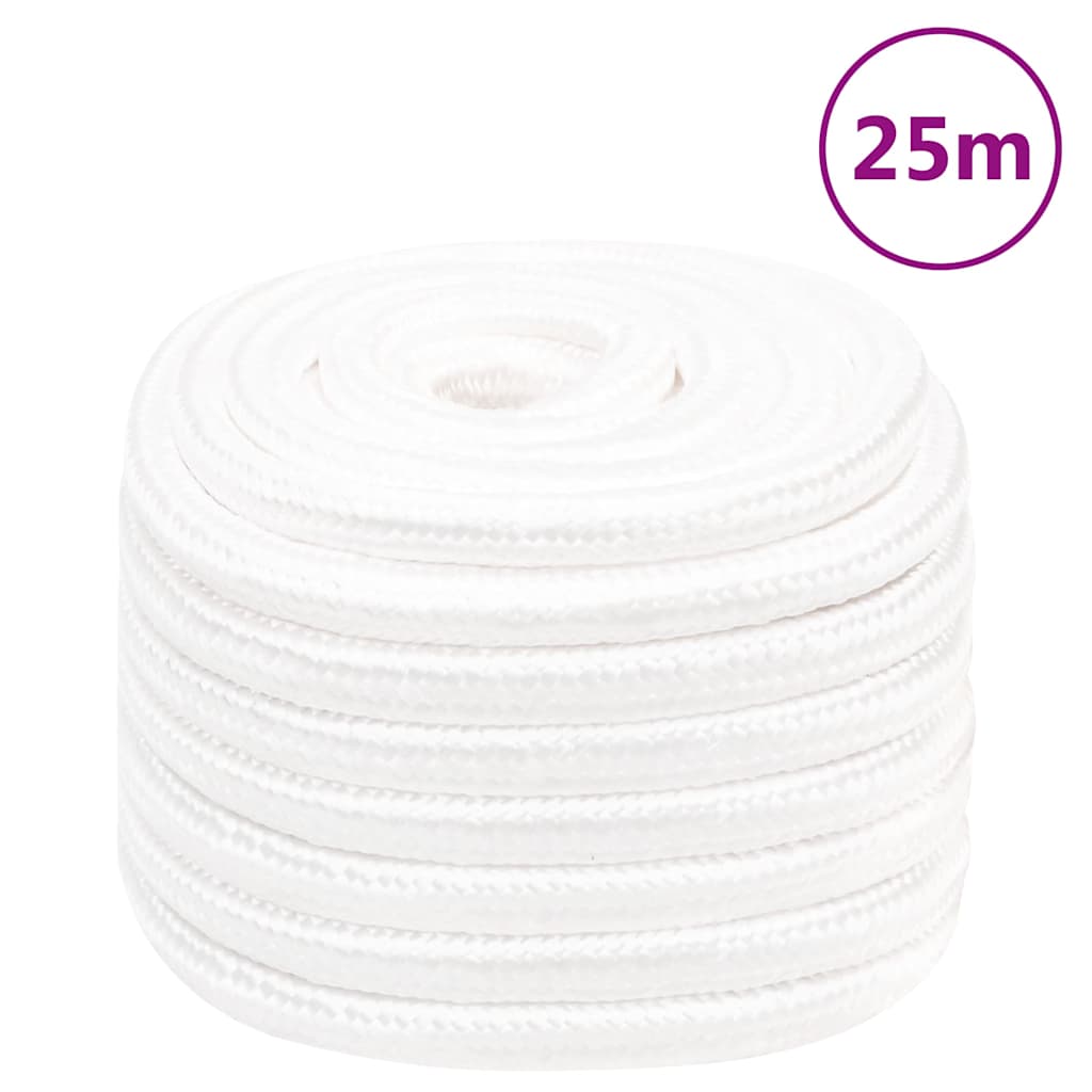 tovværk til båd 20 mm 25 m polypropylen hvid