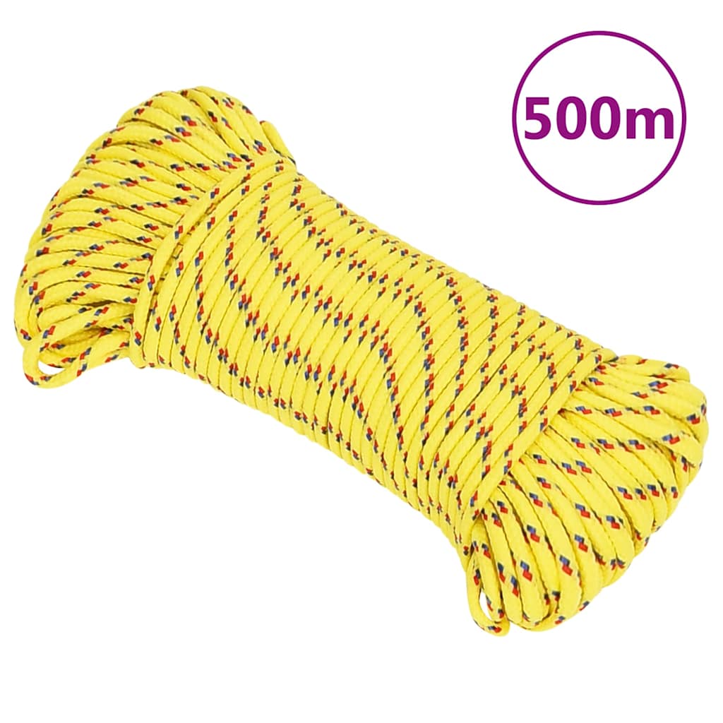 tovværk til båd 4 mm 500 m polypropylen gul