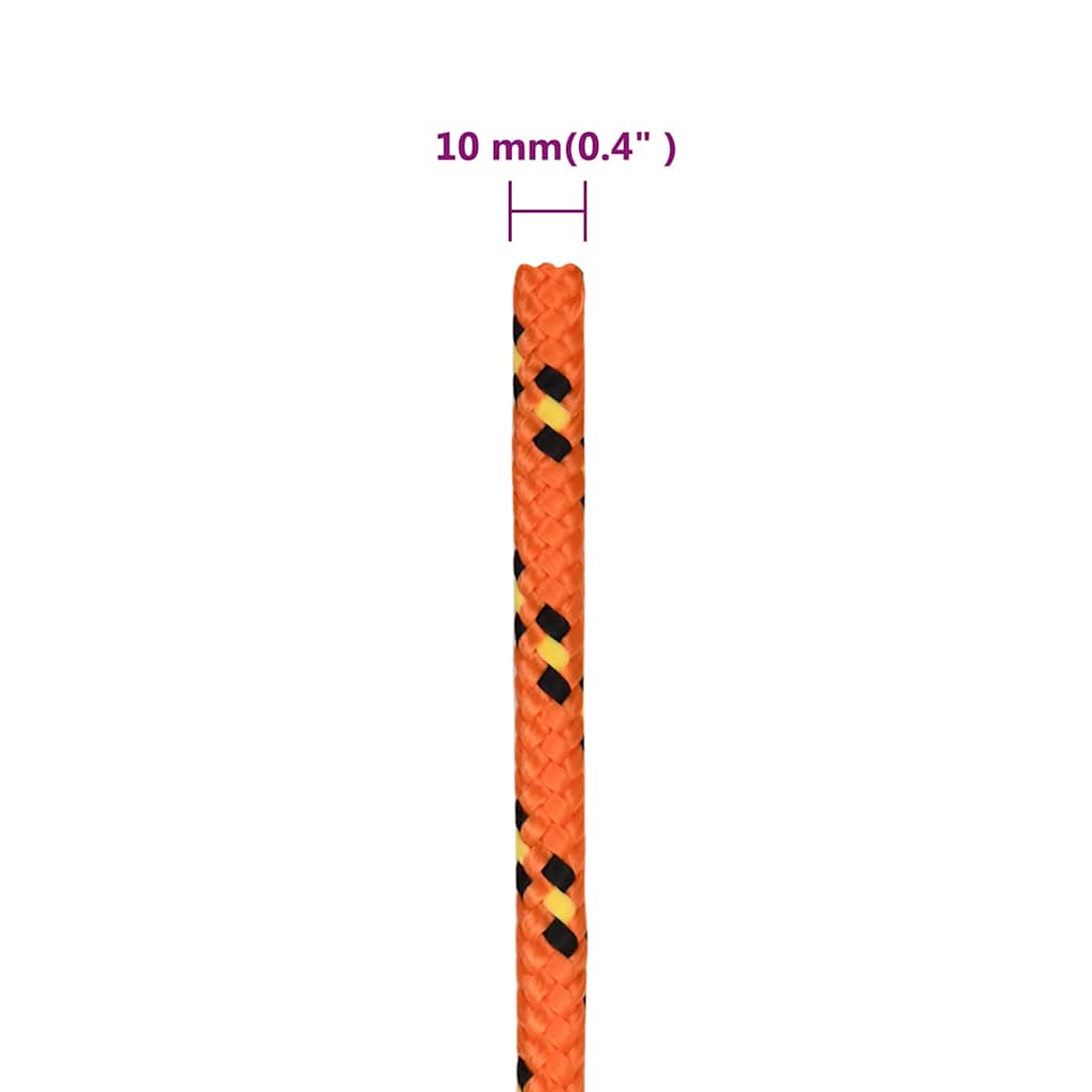 tovværk til båd 10 mm 100 m polypropylen orange