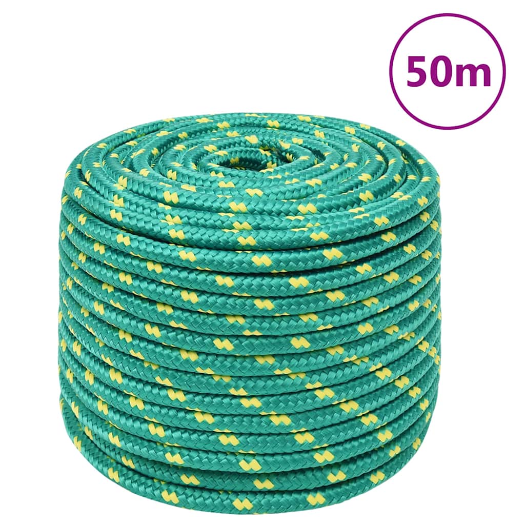 tovværk til båd 12 mm 50 m polypropylen grøn