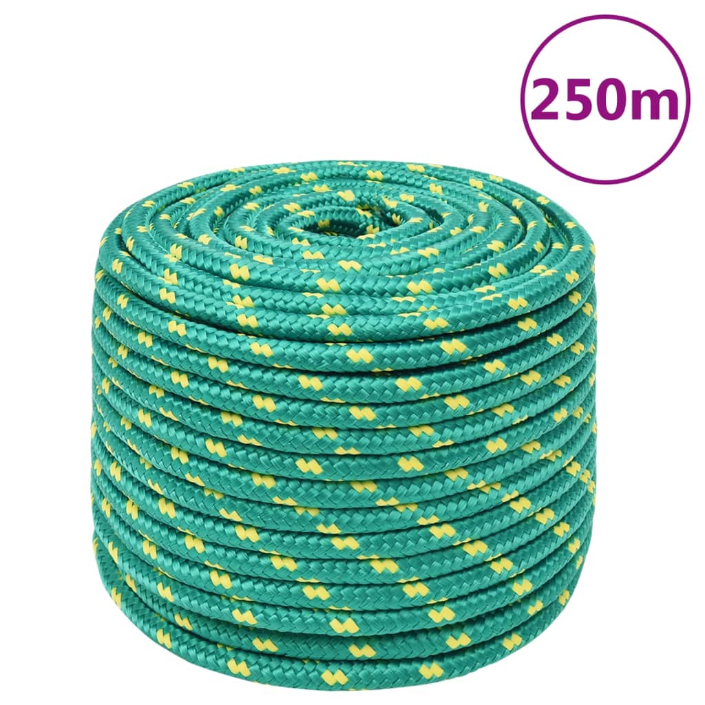 tovværk til båd 12 mm 250 m polypropylen grøn
