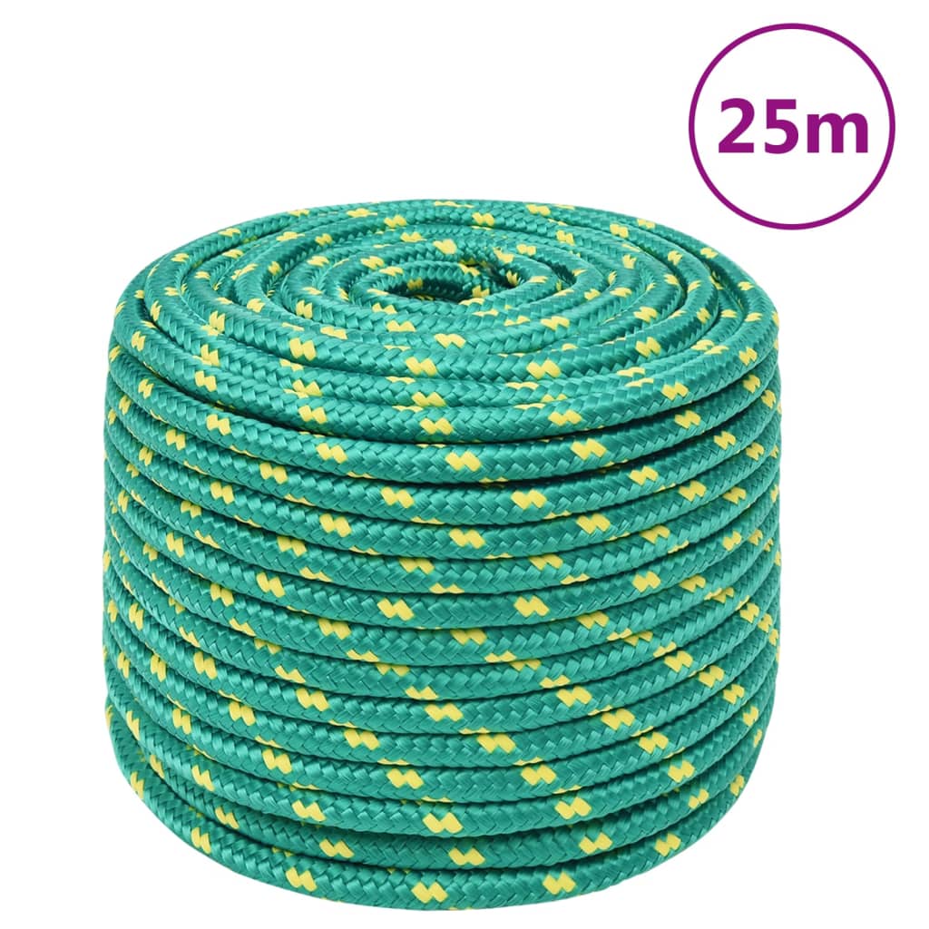 tovværk til båd 14 mm 25 m polypropylen grøn