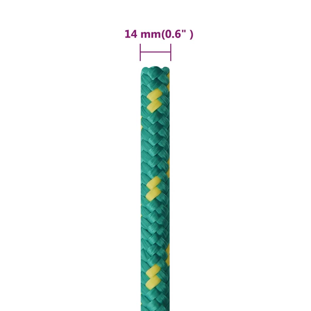 tovværk til båd 14 mm 100 m polypropylen grøn