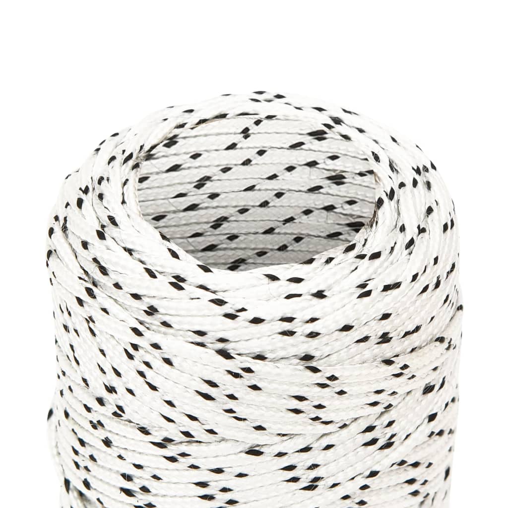 flettet tovværk 2 mm x 50 m polyester hvid