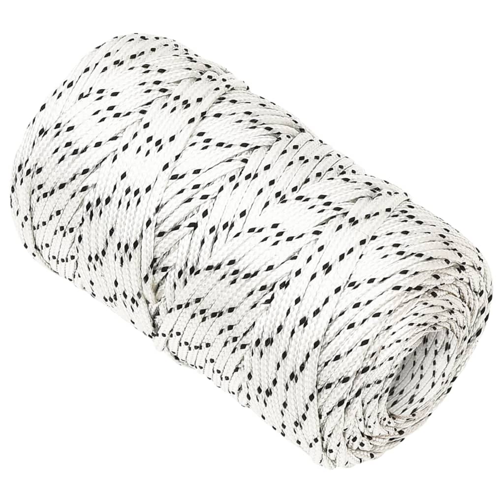 flettet tovværk 2 mm x 250 m polyester hvid