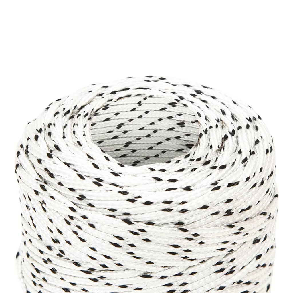 flettet tovværk 2 mm x 500 m polyester hvid