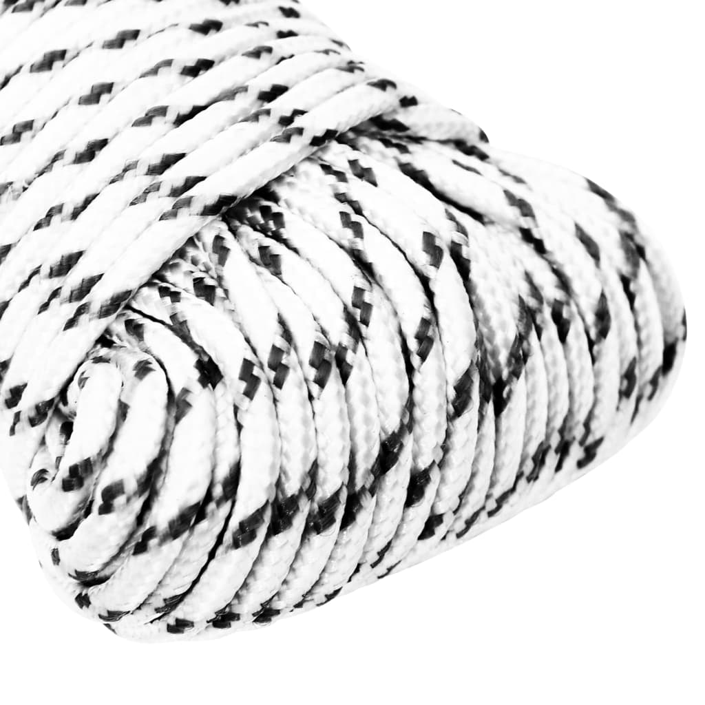 flettet tovværk 5 mm x 250 m polyester hvid