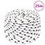 flettet tovværk 10 mm x 25 m polyester hvid