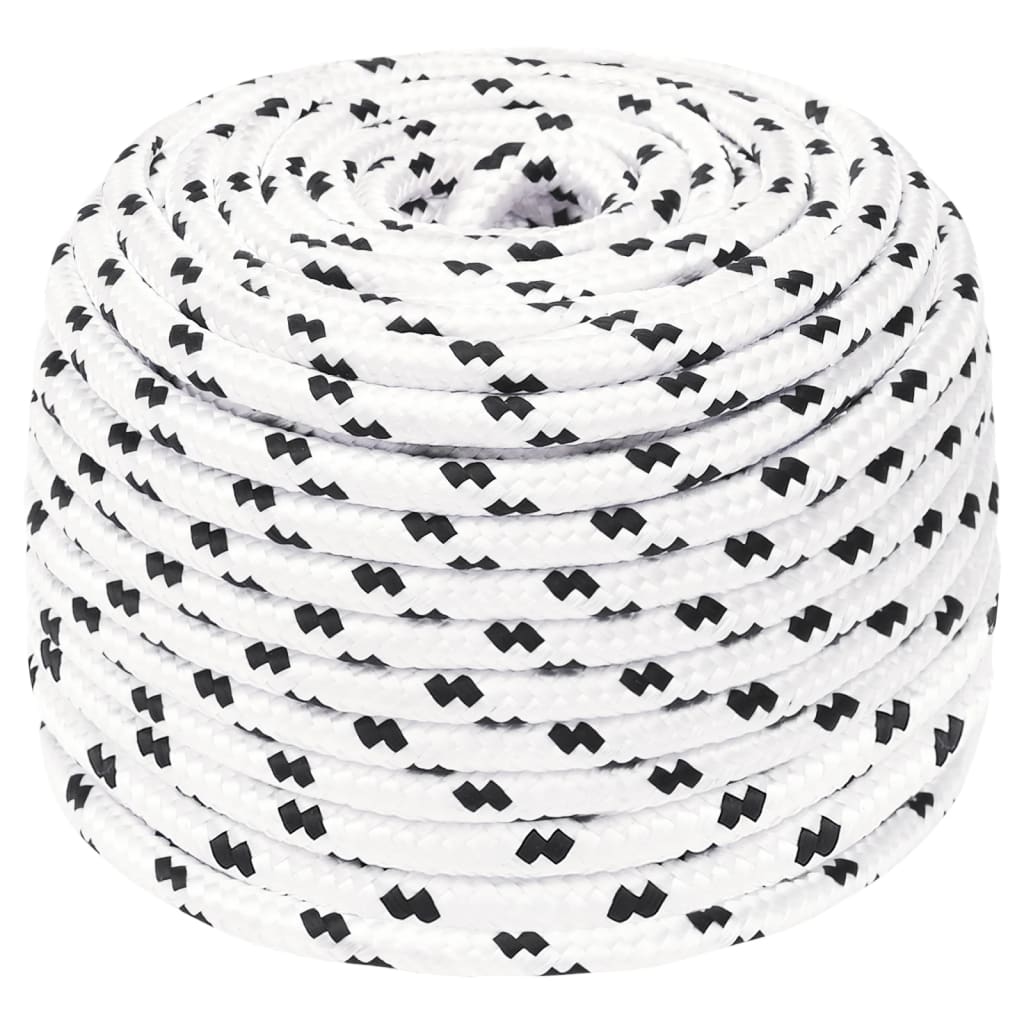 arbejdsreb 10 mm 100 m polyester hvid