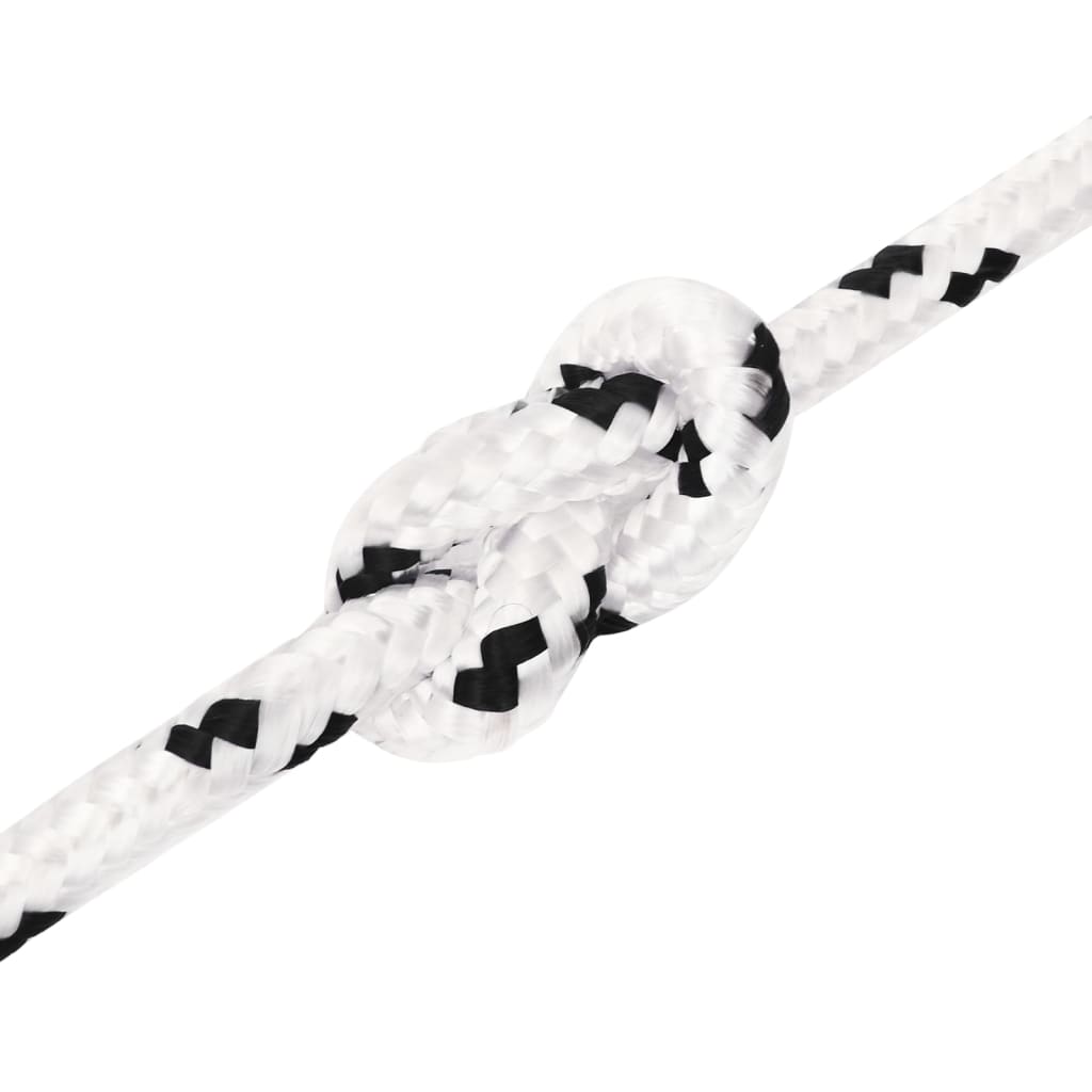 arbejdsreb 10 mm 100 m polyester hvid