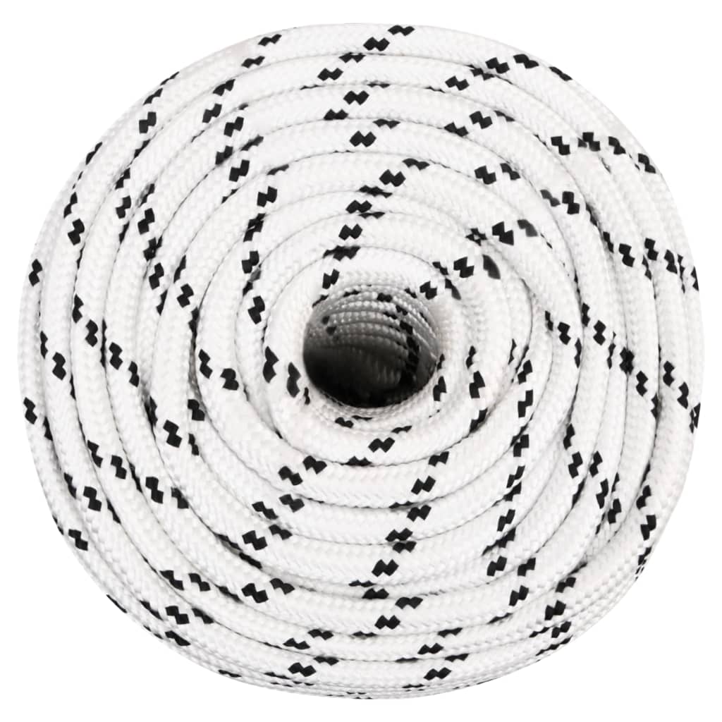 flettet tovværk 14 mm x 250 m polyester hvid