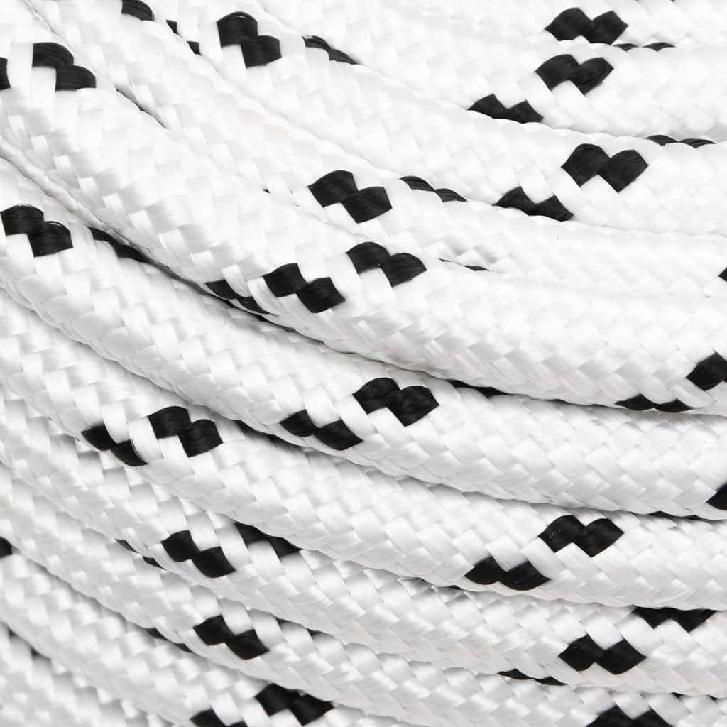 flettet tovværk 14 mm x 250 m polyester hvid