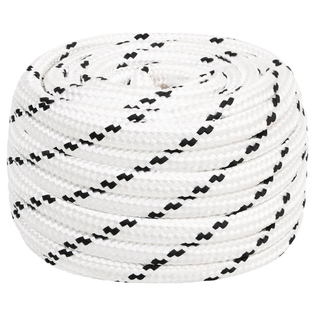 arbejdsreb 20 mm 25 m polyester hvid