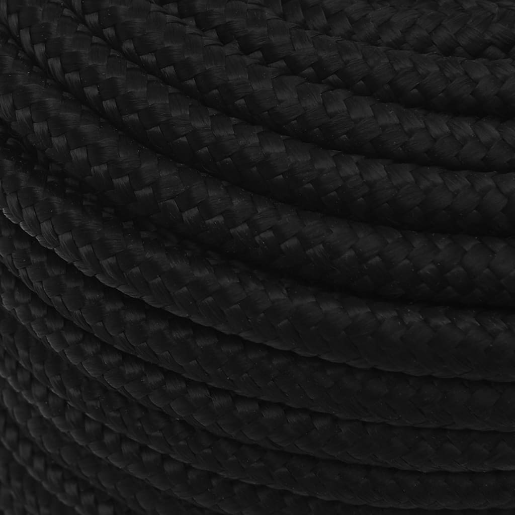 arbejdsreb 14 mm 25 m polyester sort
