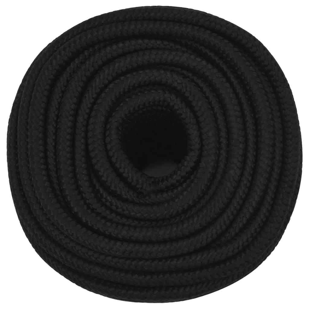 arbejdsreb 14 mm 50 m polyester sort