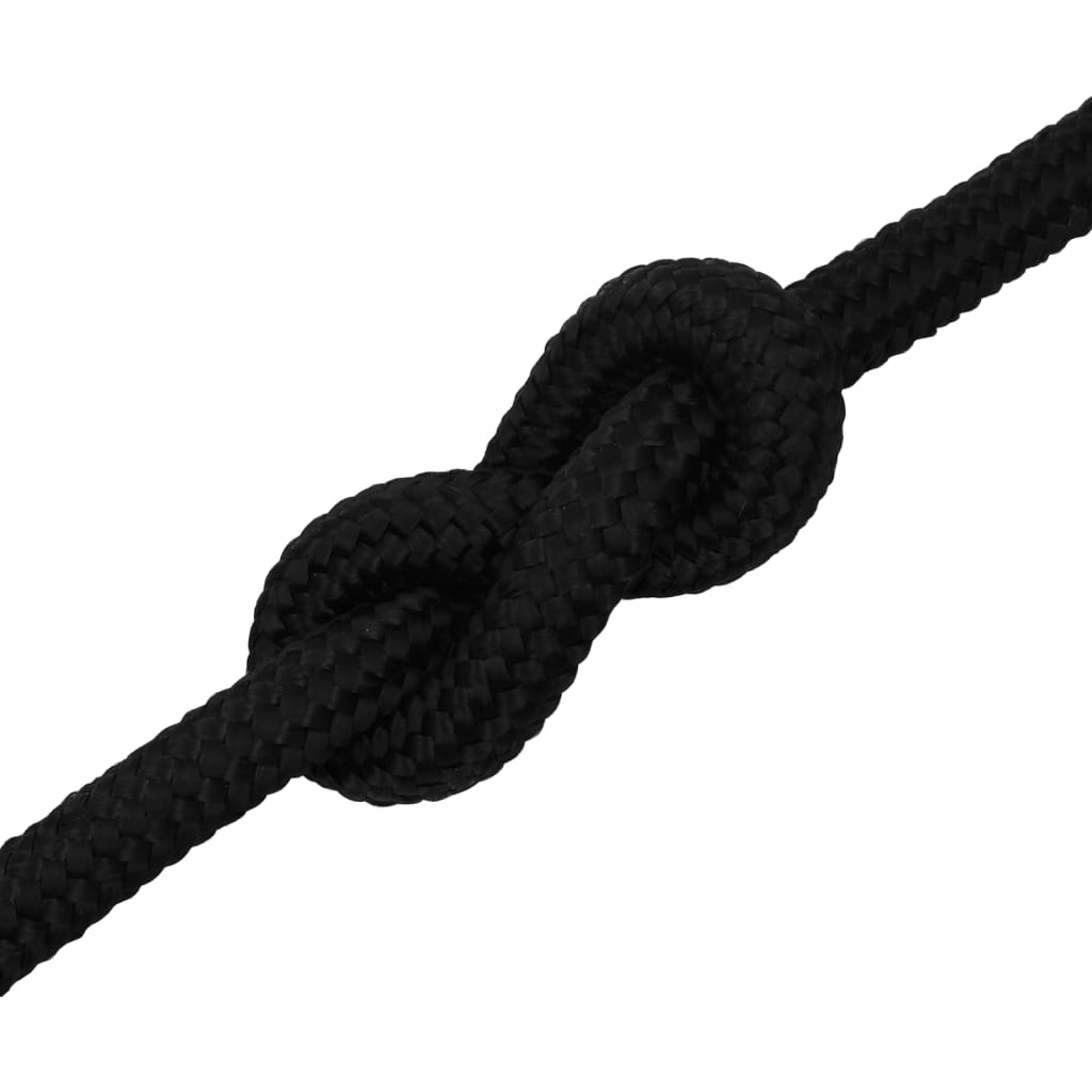 arbejdsreb 20 mm 25 m polyester sort