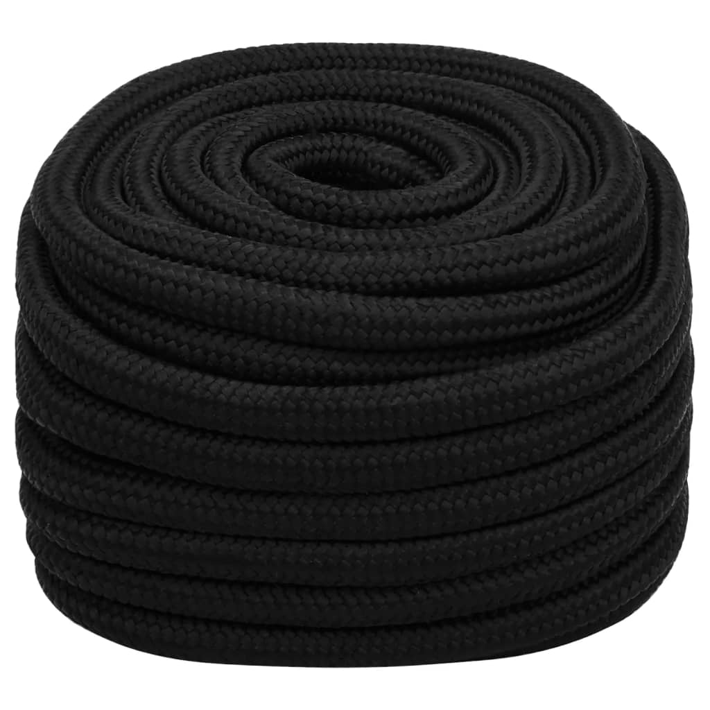 arbejdsreb 20 mm 100 m polyester sort