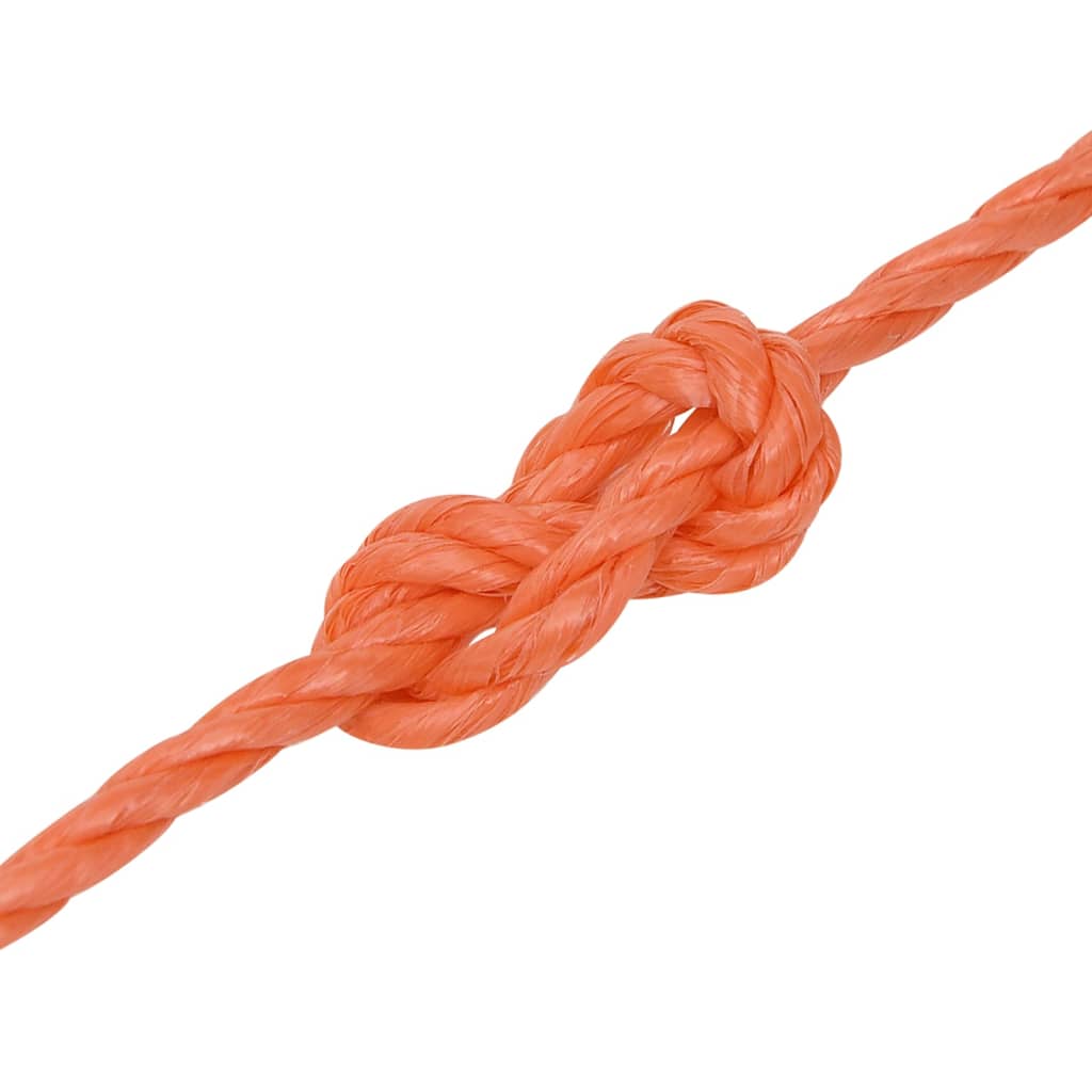 arbejdsreb 8 mm 25 m polypropylen orange