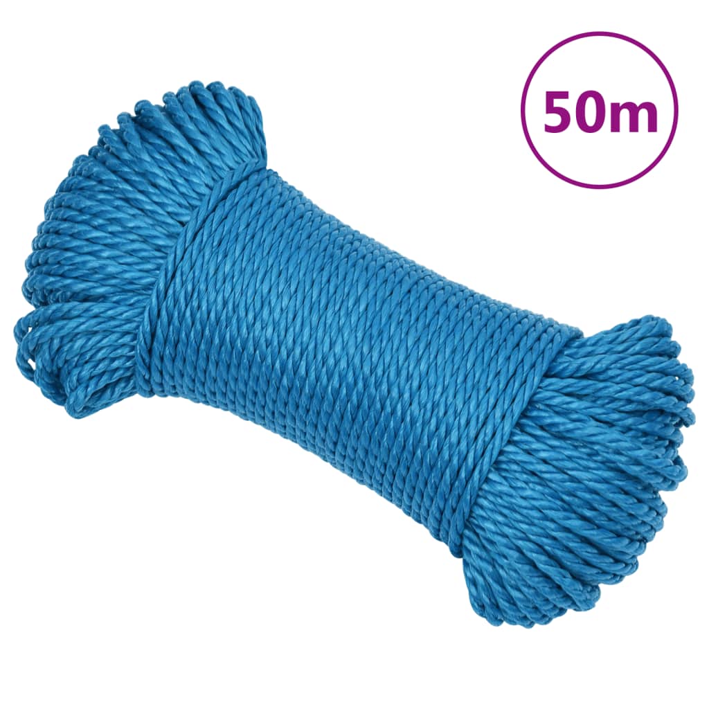 arbejdsreb 3 mm 50 m polypropylen blå billede