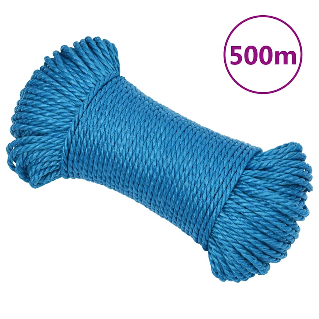 Arbejdsreb 3 mm - 500 m polypropylen, blå