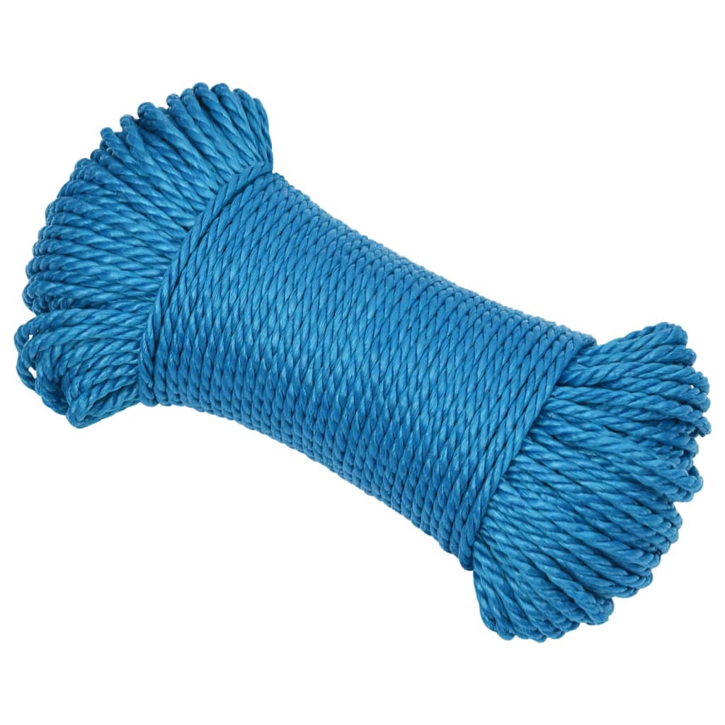 arbejdsreb 6 mm 250 m polypropylen blå