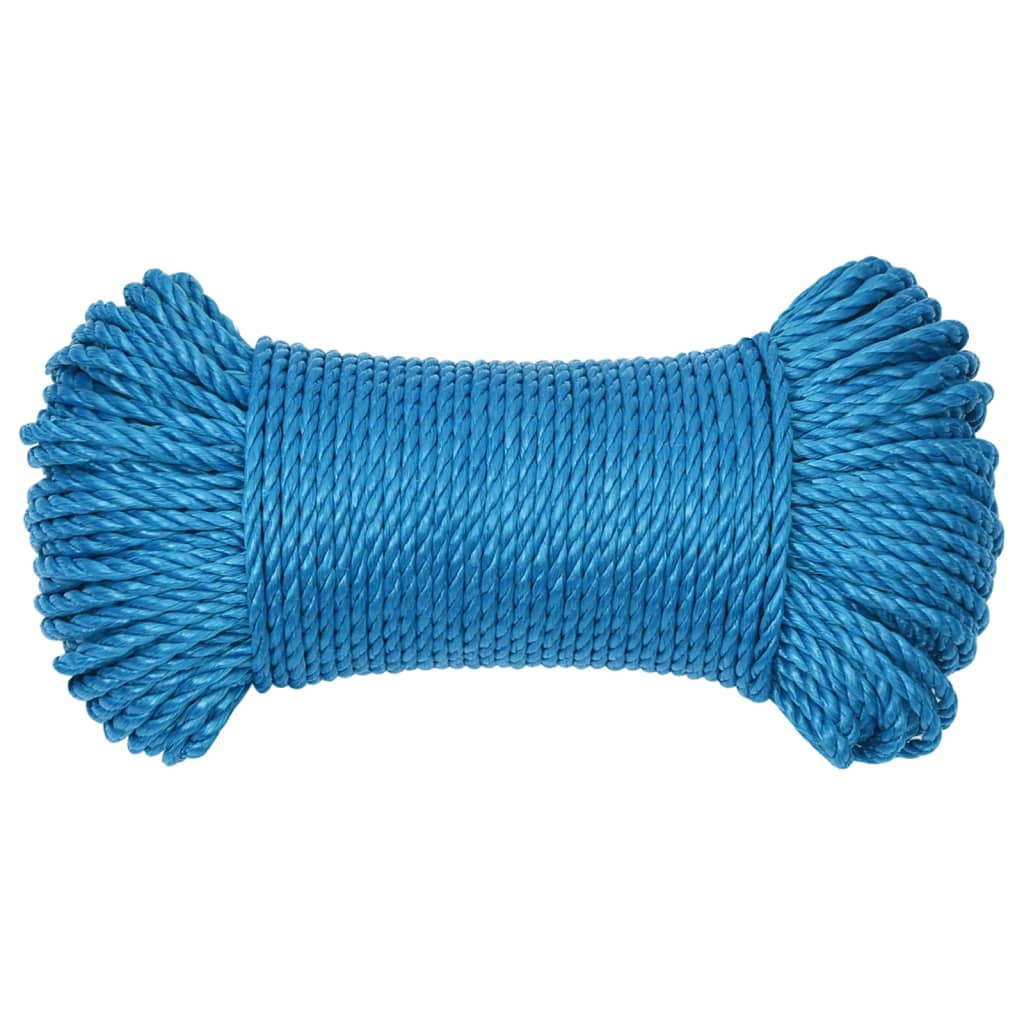 arbejdsreb 8 mm 25 m polypropylen blå