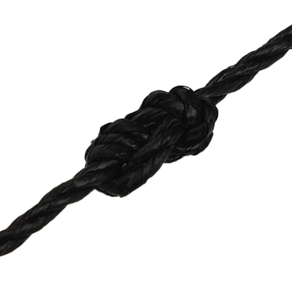 arbejdsreb 3 mm 25 m polypropylen sort