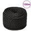arbejdsreb 12 mm 100 m polypropylen sort