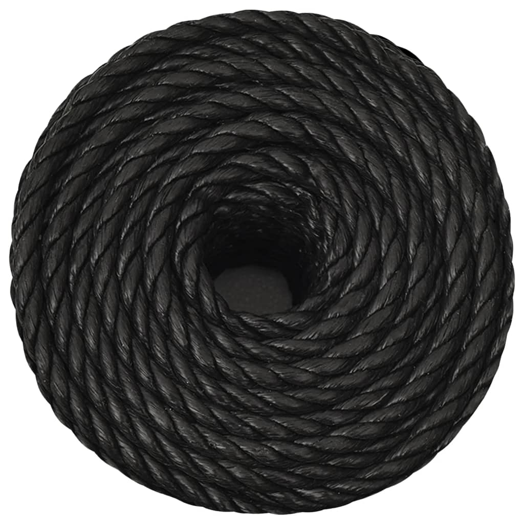 arbejdsreb 14 mm 250 m polypropylen sort