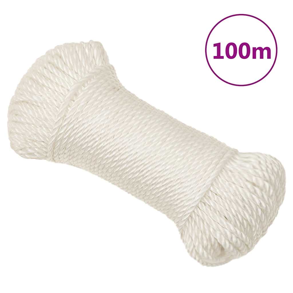 Arbejdsreb 3 mm - 100 m polypropylen, hvid
