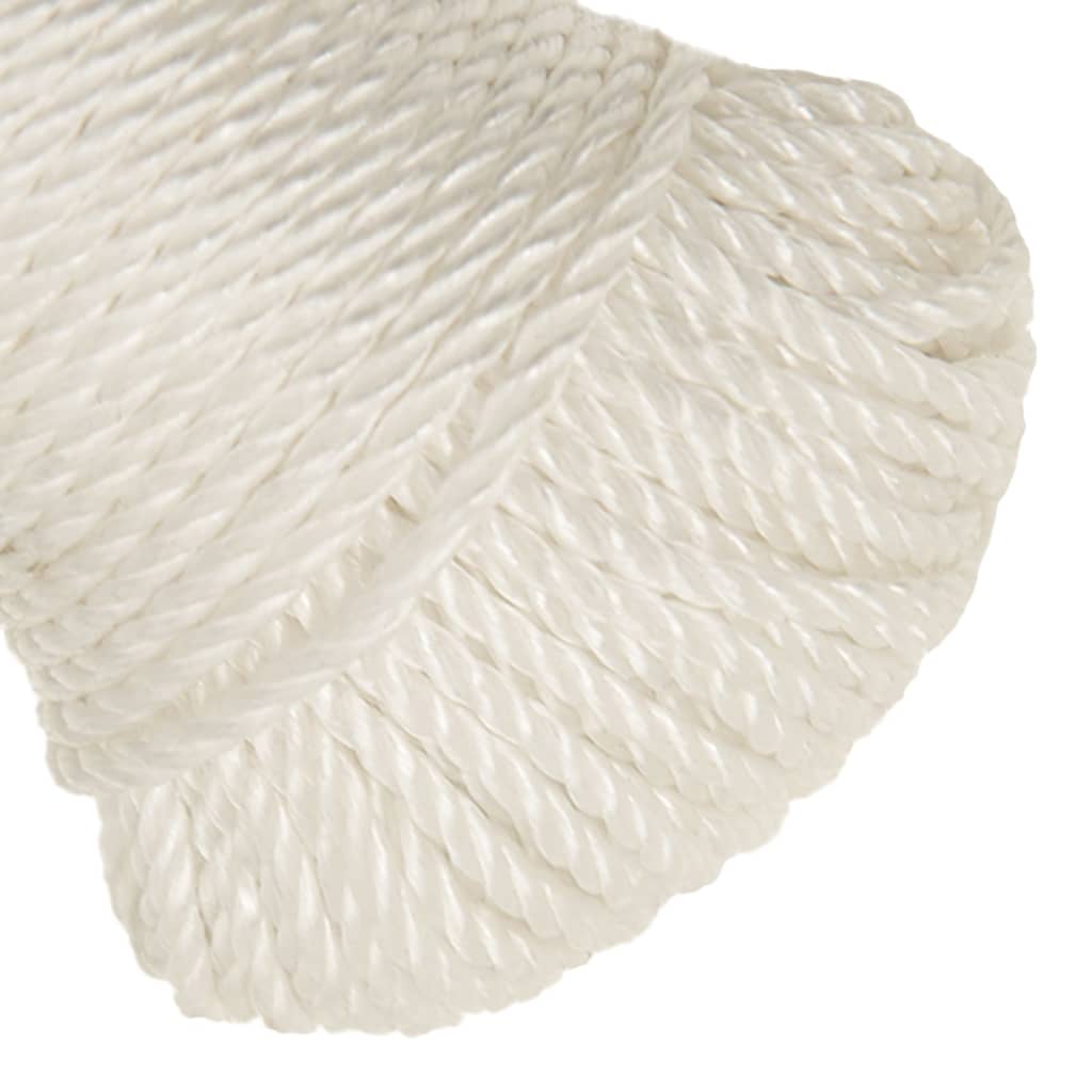 arbejdsreb 6 mm 50 m polypropylen hvid