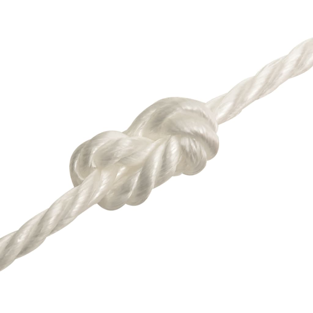 arbejdsreb 10 mm 25 m polypropylen hvid