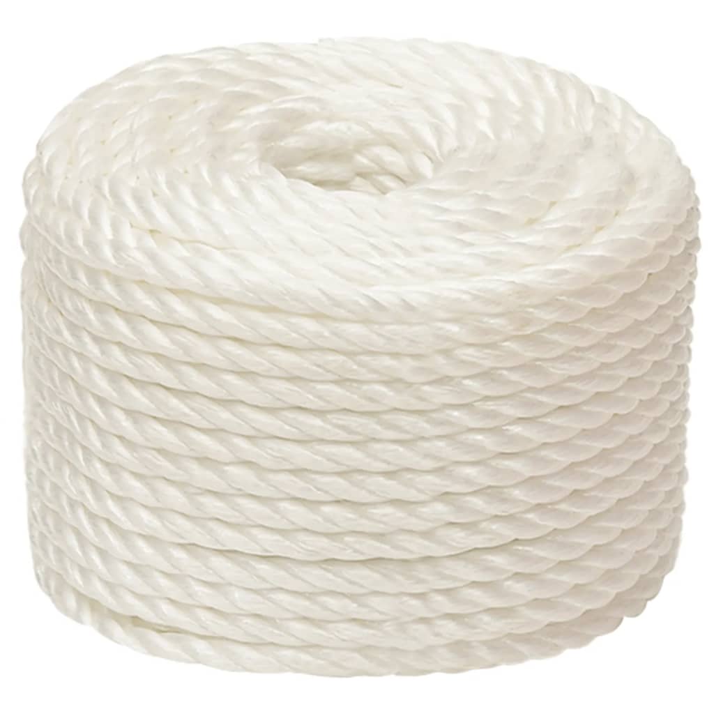 arbejdsreb 12 mm 25 m polypropylen hvid