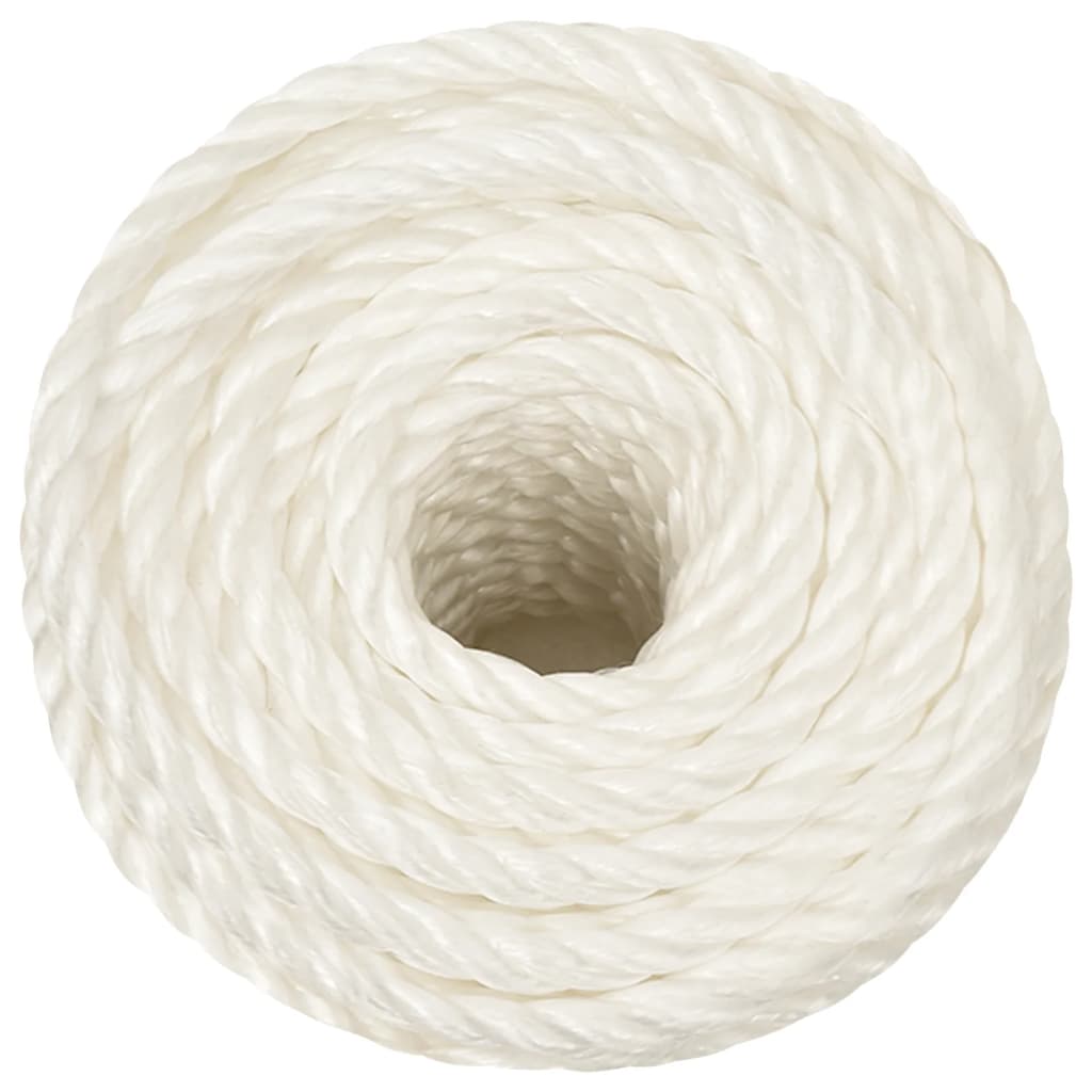 arbejdsreb 12 mm 250 m polypropylen hvid
