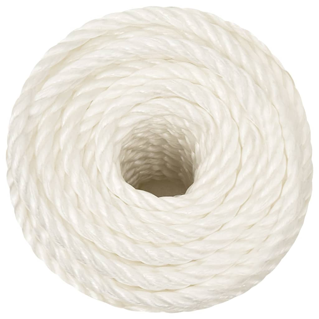 arbejdsreb 14 mm 50 m polypropylen hvid