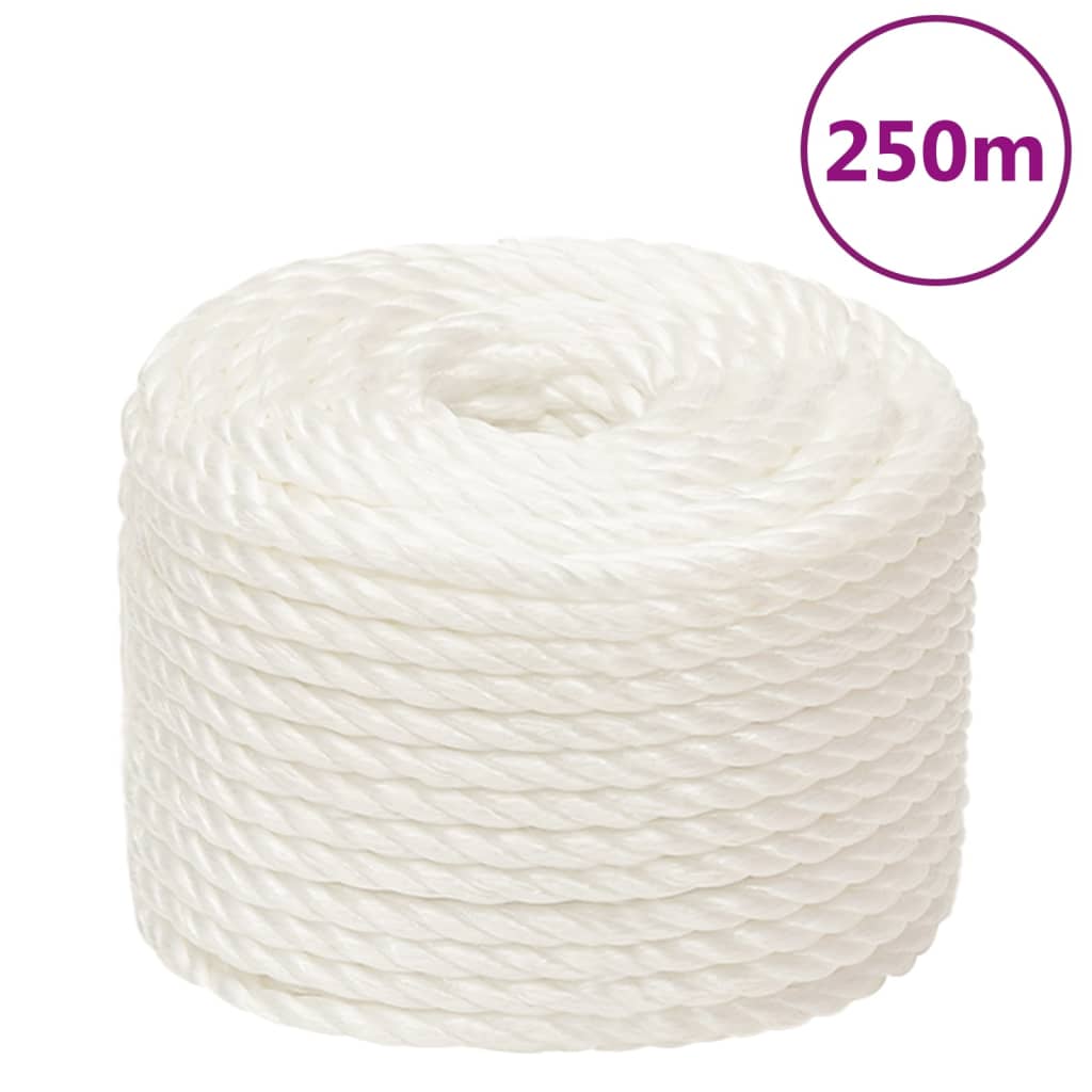arbejdsreb 14 mm 250 m polypropylen hvid