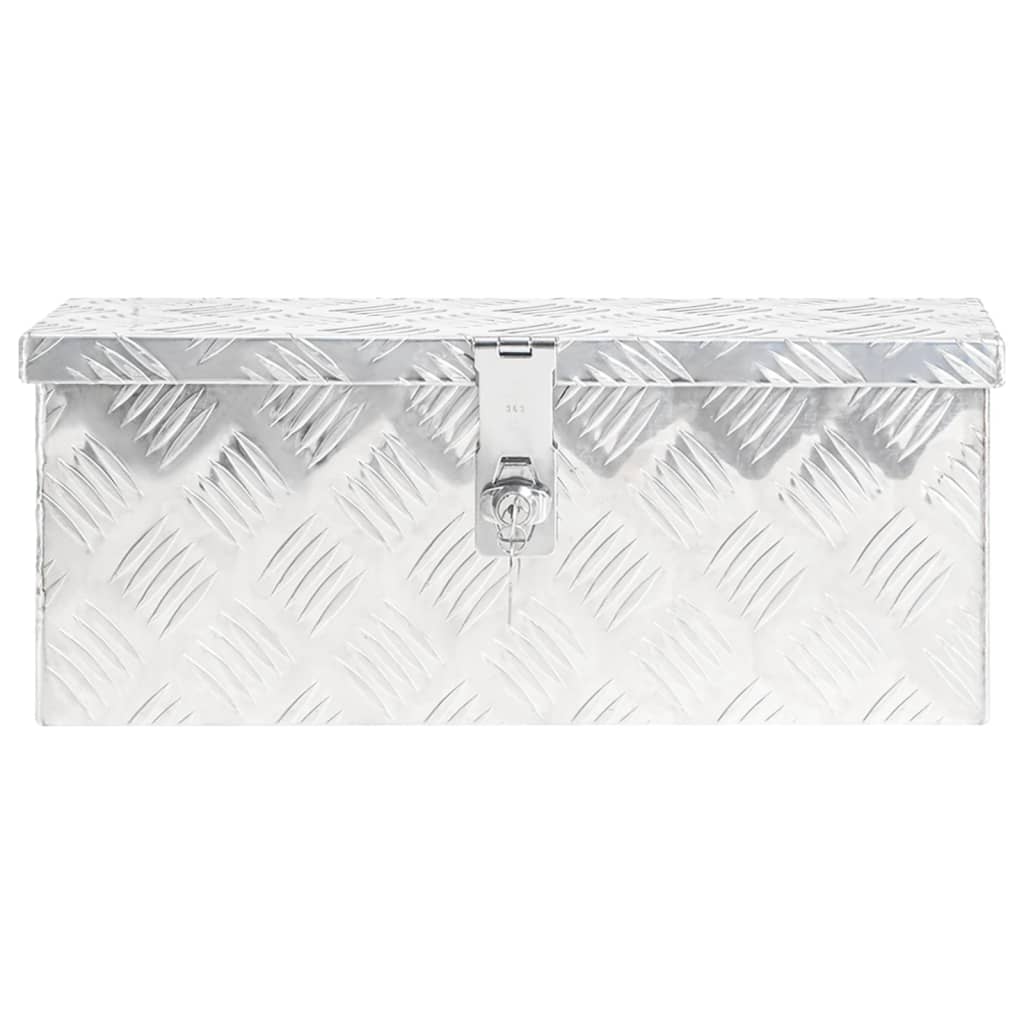 opbevaringskasse 50x15x20,5 cm aluminium sølvfarvet