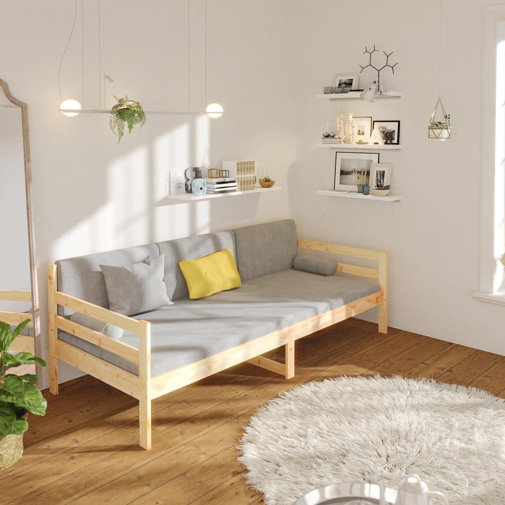 daybed uden madras 90x190 cm massivt fyrretræ