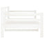 daybed uden madras 90x190 cm massivt fyrretræ hvid