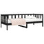 daybed 90x190 cm massivt fyrretræ sort