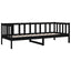daybed 90x190 cm massivt fyrretræ sort