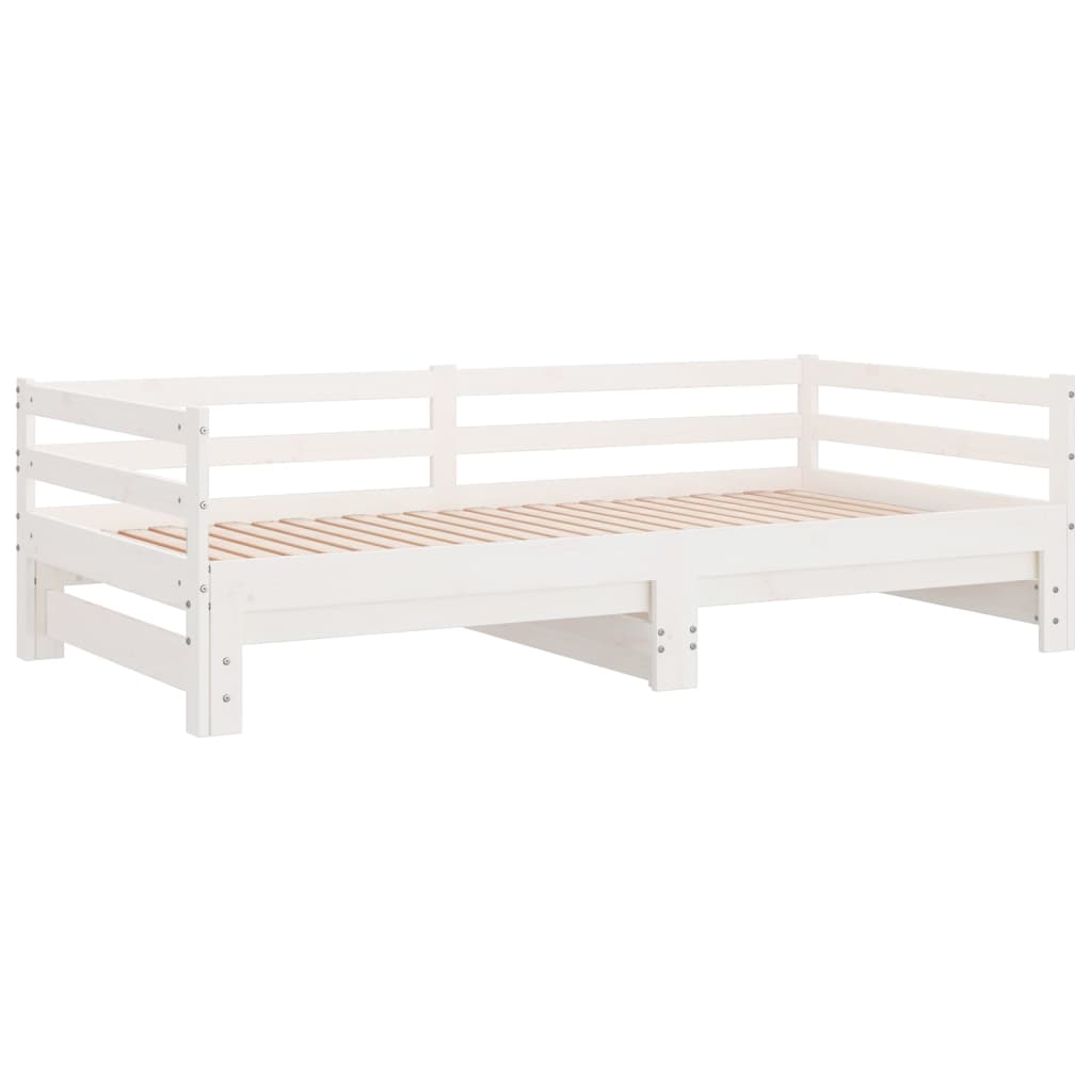 udtræksseng uden madras 90x190 cm hvid