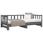 daybed med udtræk 2x(90x190) cm massivt fyrretræ grå