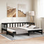 daybed med udtræk 2x(90x190) cm massivt fyrretræ sort